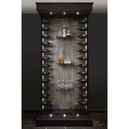 Blue Grouse Floating Glass Shelf Unit - Modern Wall-Mounted Display for Bathroom, Kitchen, or Living Room Decor