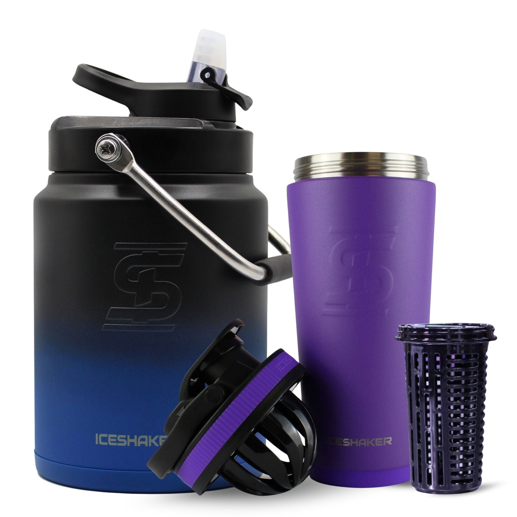 Premium Ice Shaker Hydration Pack - Insulated Water Bottle for Gym, Workout & Outdoor Sports - Leakproof & BPA-Free Shaker Cup for Protein Shakes & Cold Drinks