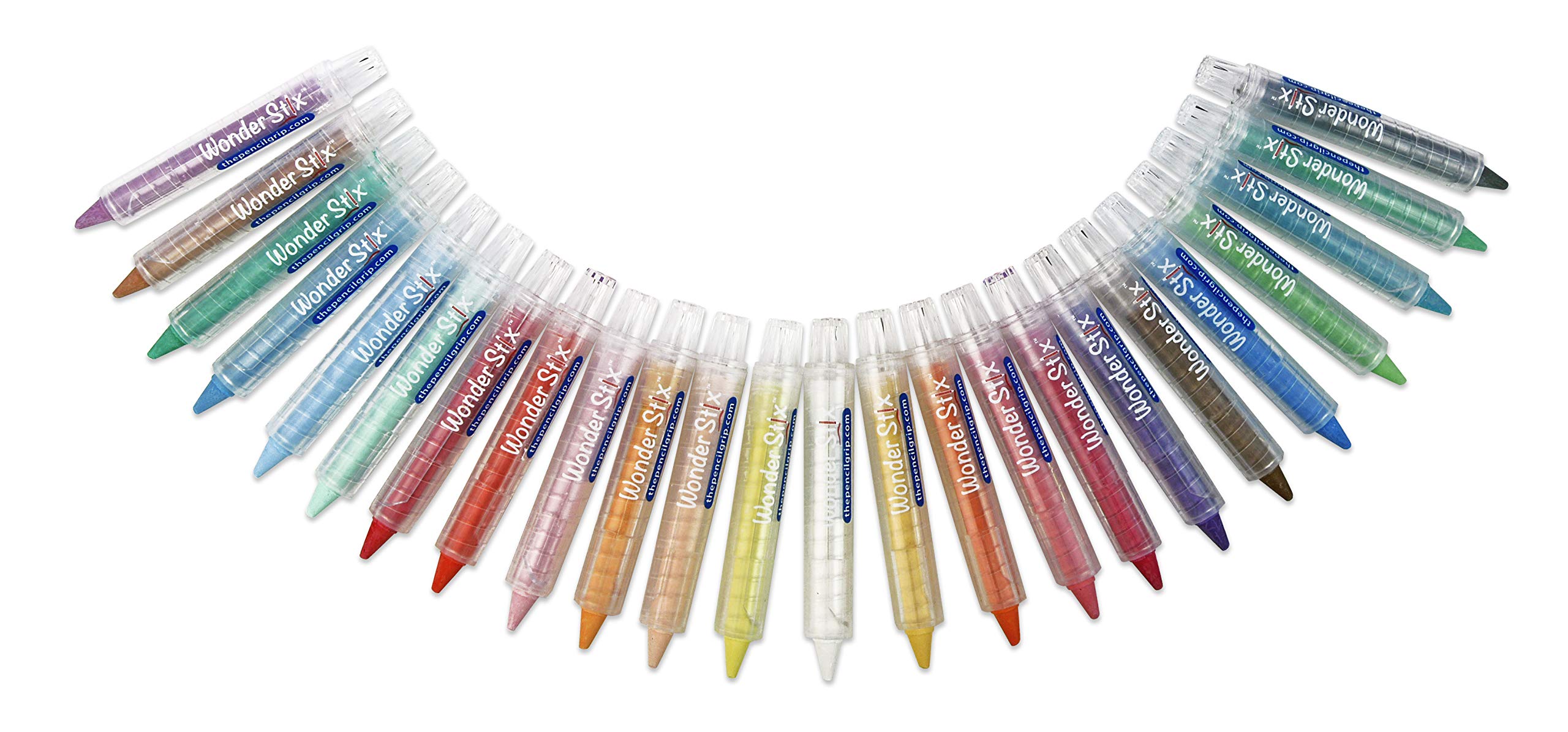 Wonder Stix Dustless Chalk Crayons - 24 Pack Pastel Colors | Non-Toxic, No Mess Art Supplies for Kids | Perfect for Sidewalk Drawing, Classroom Activities & Home Crafts