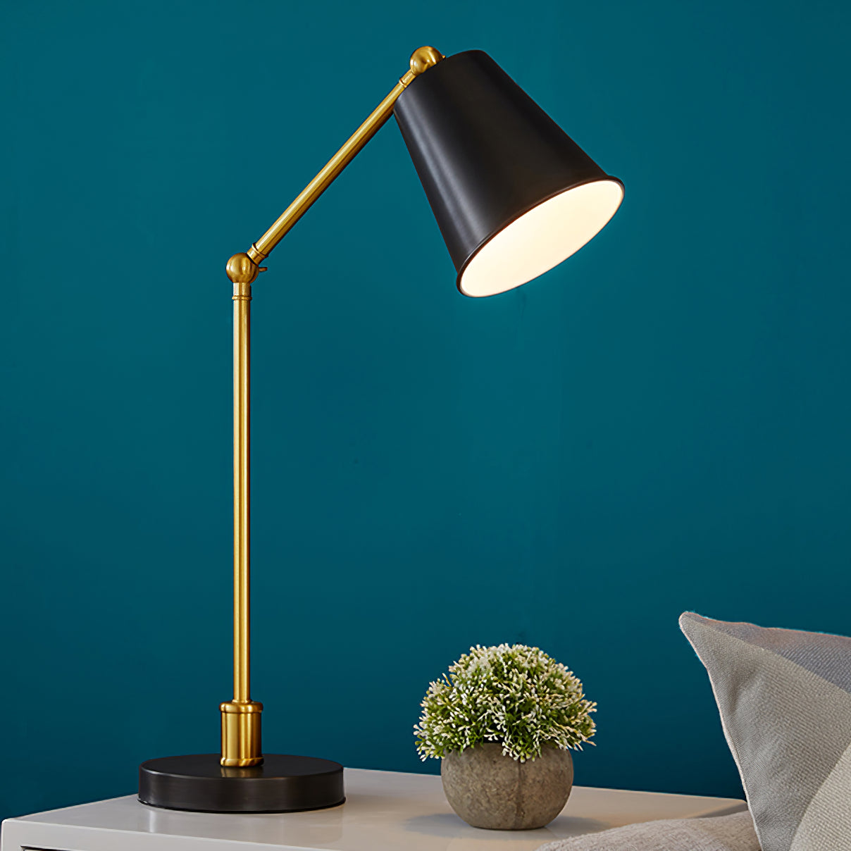 Epinal Table Lamp - Modern LED Nightstand Lamp with USB Port, Touch Control & Adjustable Brightness for Bedroom, Living Room, and Office Decor
