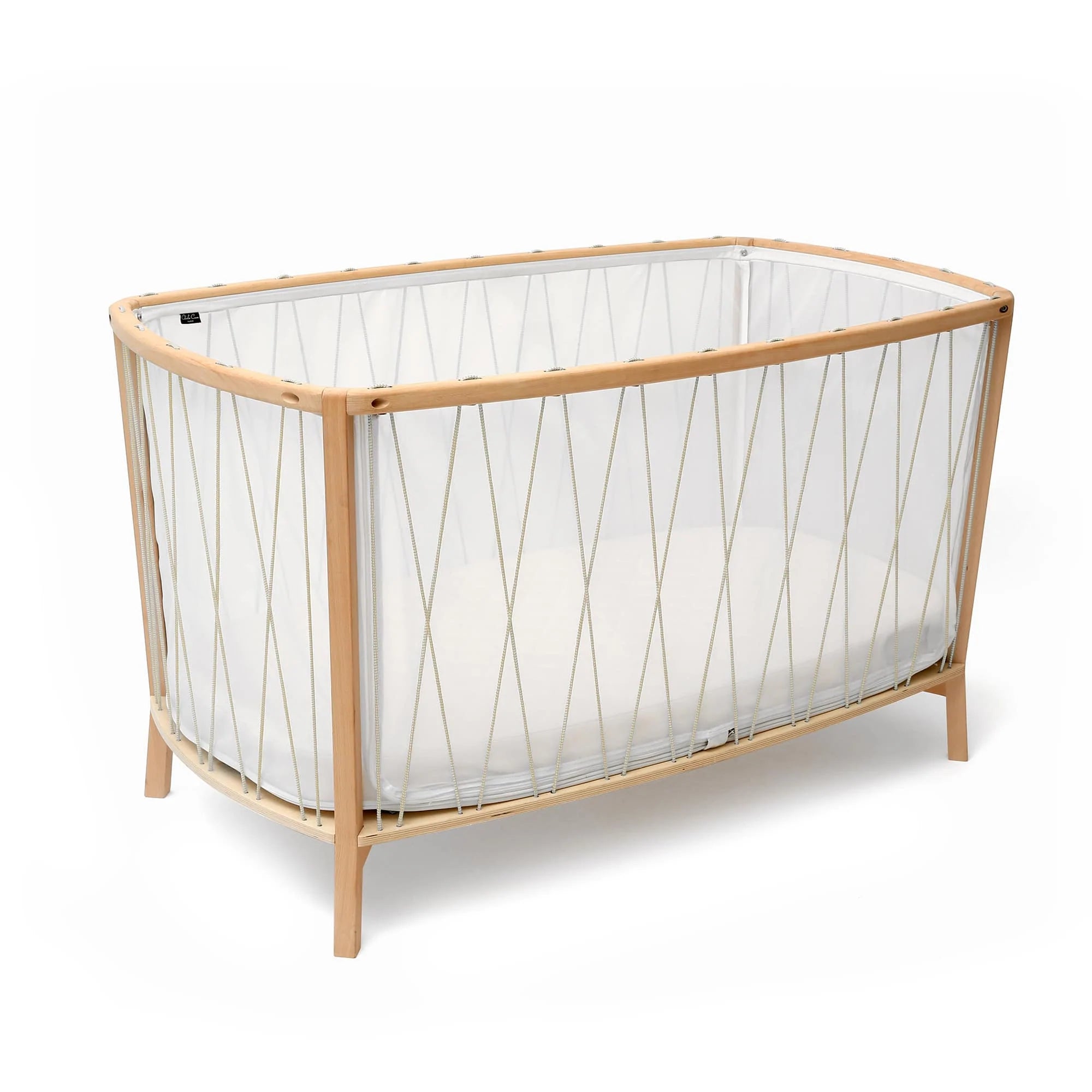 Charlie Crane Kimi Baby Bed & Mattress - Premium Wooden Crib with Organic Mattress for Newborns & Toddlers | Nursery, Bedroom & Travel Use