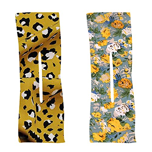 LOPECY 2-Piece Hair Bun Maker Set - French Twist Donut Bun Former, Leopard Print & Yellow Flower Hair Accessories for Women & Girls | Perfect for Updos, Ponytails & Everyday Styling