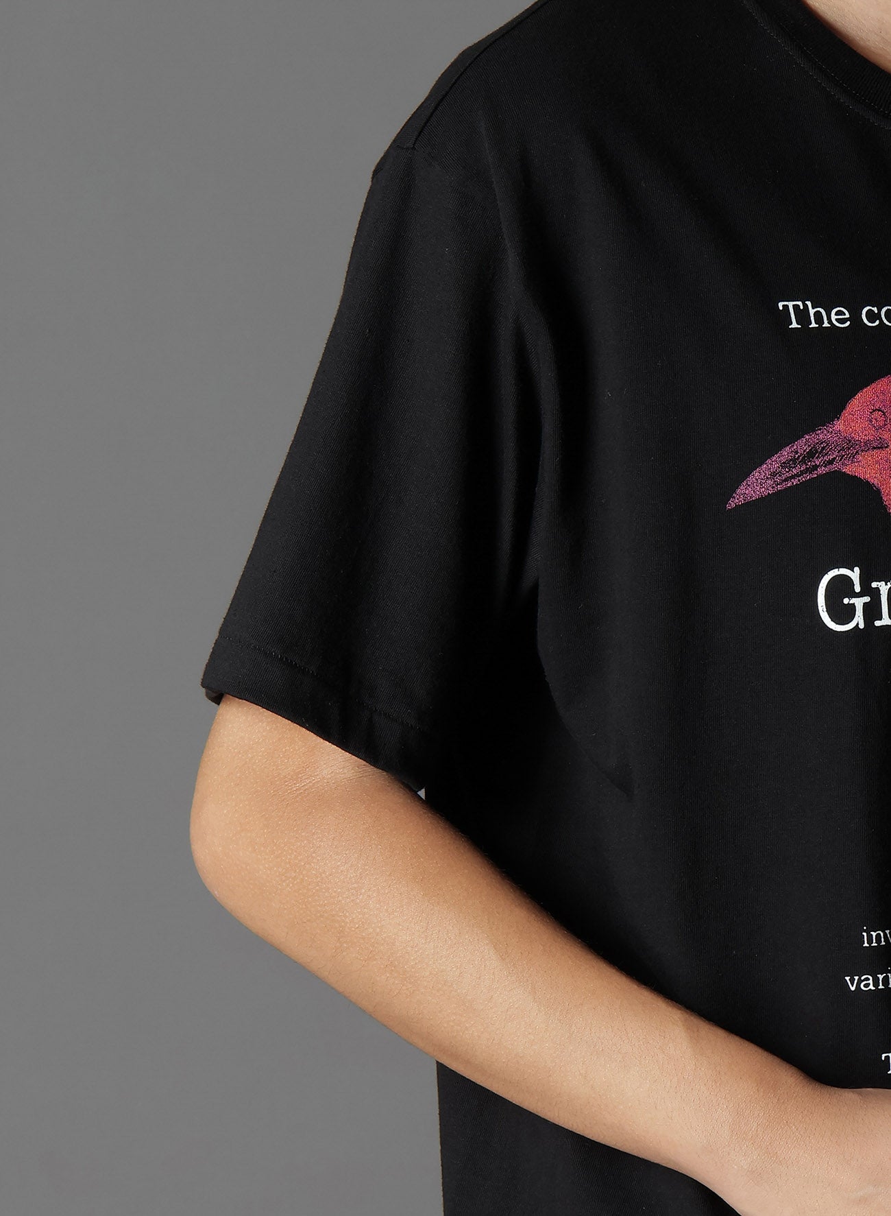 Soft Cotton Jersey Crow Print T-Shirt for Men & Women - Comfortable Casual Wear for Everyday Outfits & Street Style