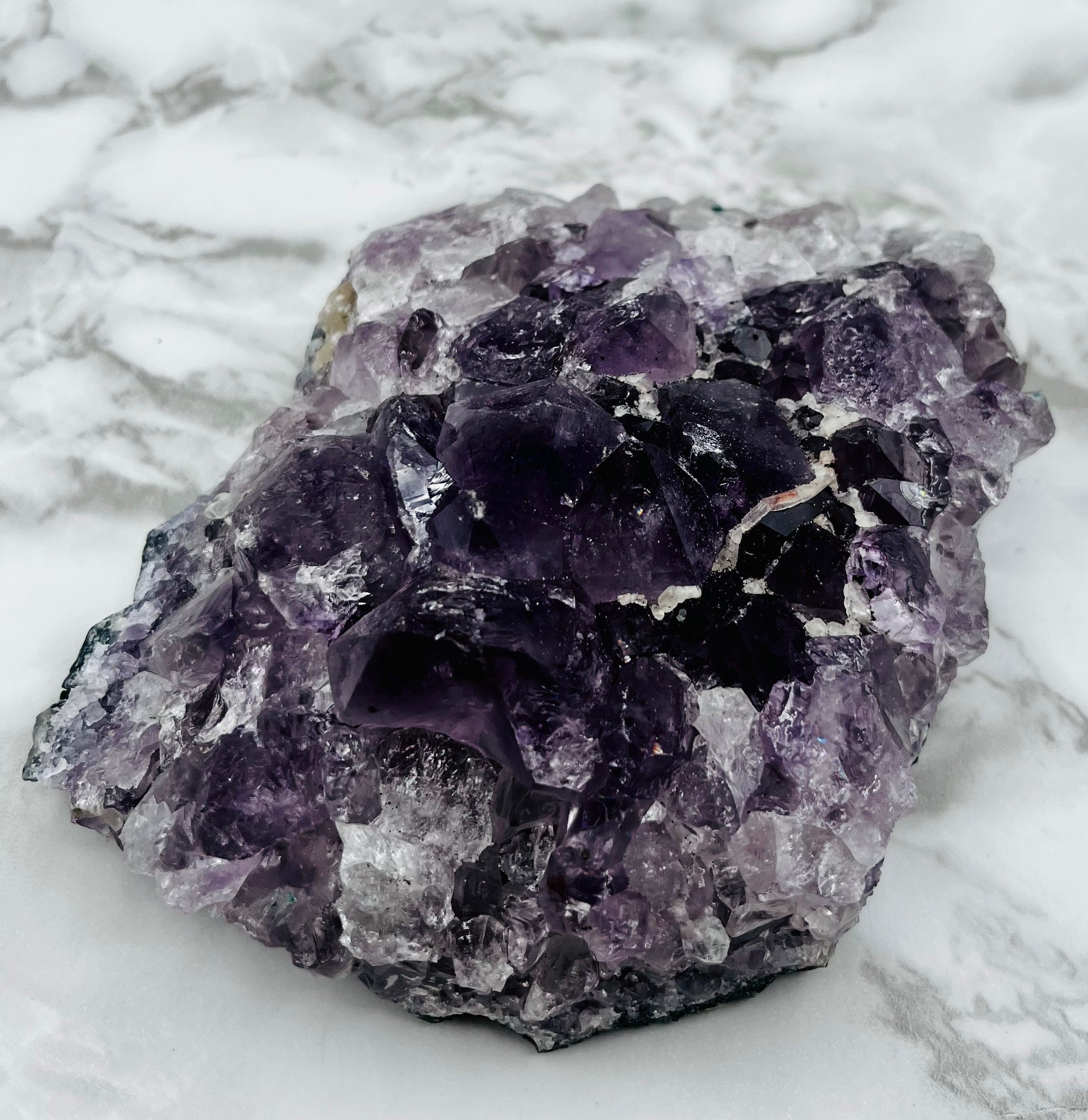 Natural Amethyst Cluster Specimen - Raw Purple Crystal Geode for Home Decor, Meditation & Healing | Perfect for Display, Feng Shui & Spiritual Gifts