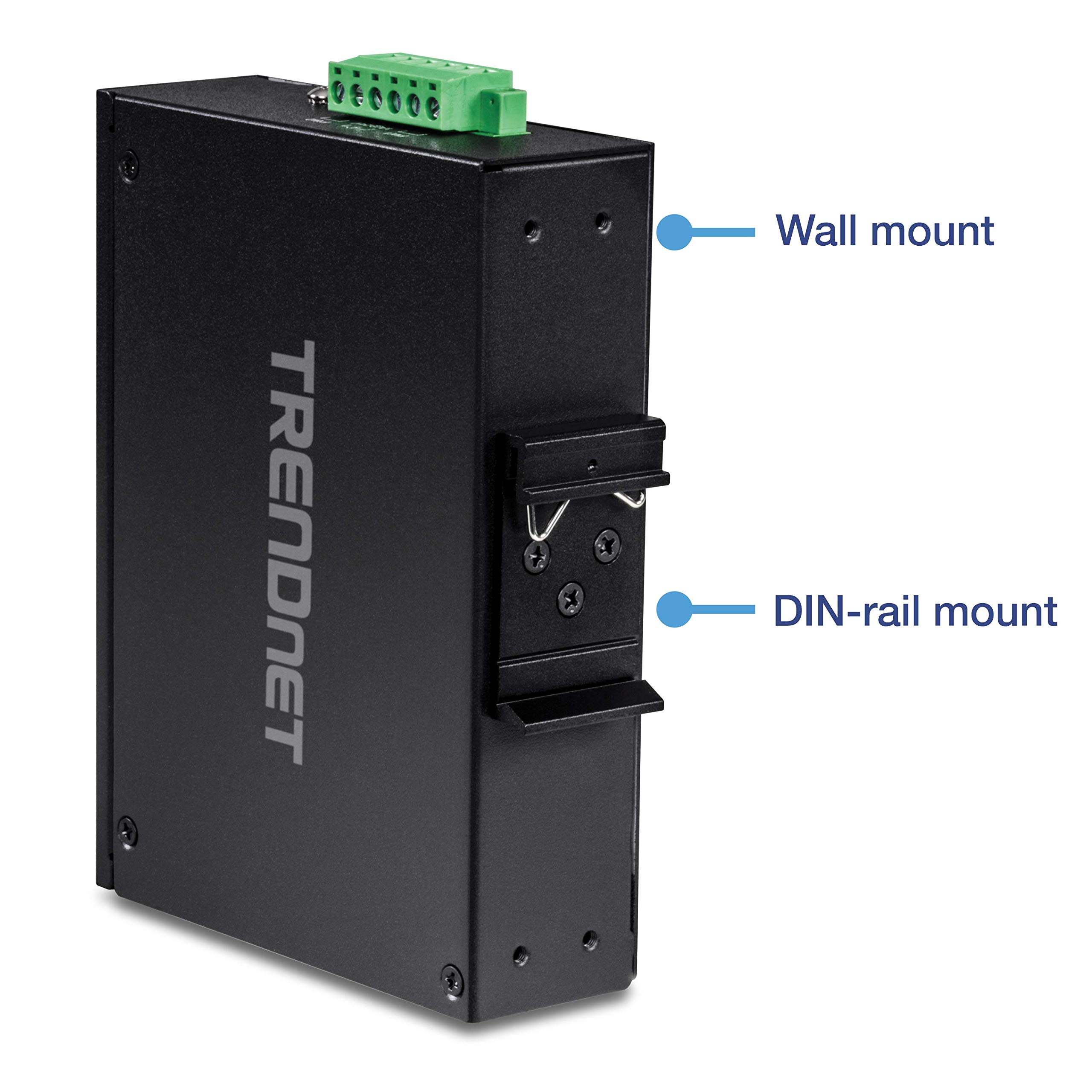 TRENDnet TI-PE80 8-Port Industrial Fast Ethernet PoE+ DIN-Rail Switch - 200W Power Budget, 1.6Gbps Capacity, IP30 Rated for Harsh Environments - Ideal for Factory Automation, Security Systems & Industrial IoT Networks