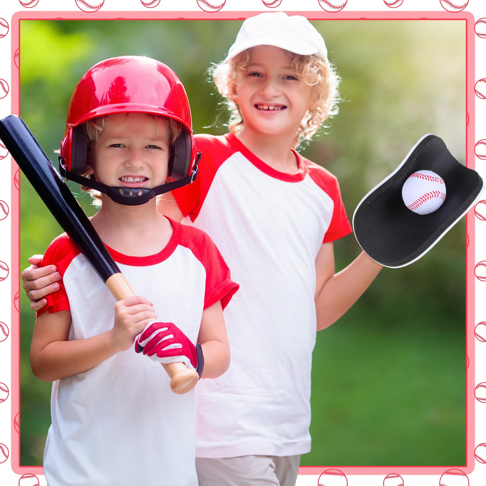 **Best Baseball & Softball Fielding Trainer – 2-Hand Pancake Infield Training Glove with Foam Practice Baseballs for Youth & Adults – Indoor & Outdoor Drills, Backyard Practice, Team Training**