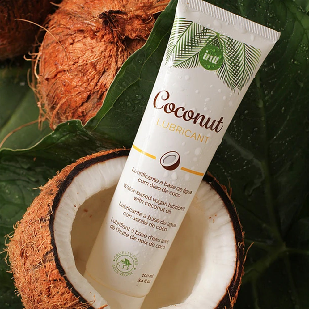 Vegan Water-Based Coconut Flavored Lubricant - Natural & Organic Personal Lubricant for Couples - Sensual Massage & Intimate Moments