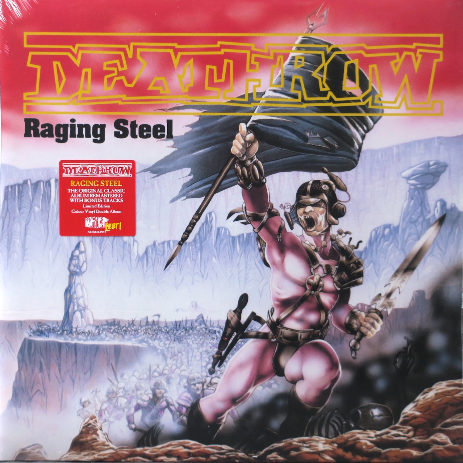 DEATHROW 'Raging Steel' RED Vinyl 2LP (1987 Thrash Metal Album) - Perfect for Record Collectors & Thrash Metal Fans