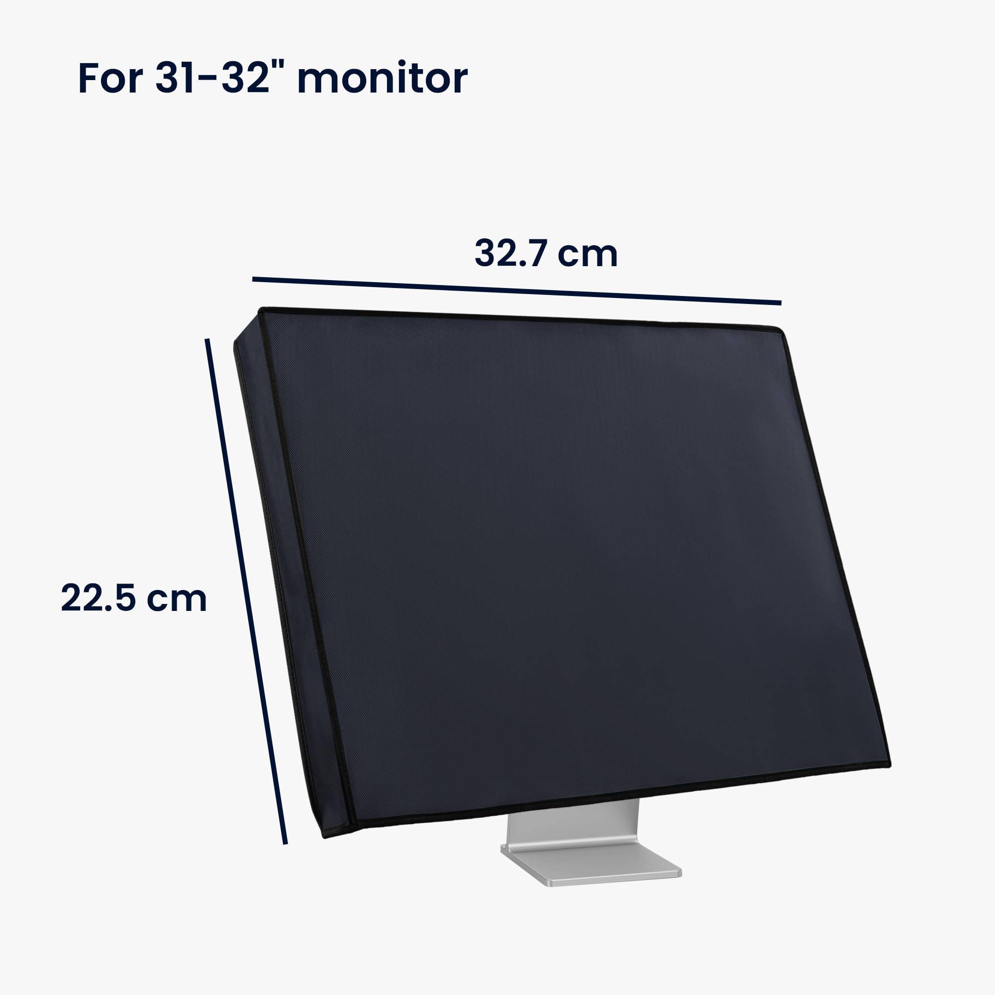 kwmobile 31-32 Inch Monitor Cover - Dustproof Computer Screen Protector in Dark Blue | Perfect for Office, Home & Gaming Setup Protection