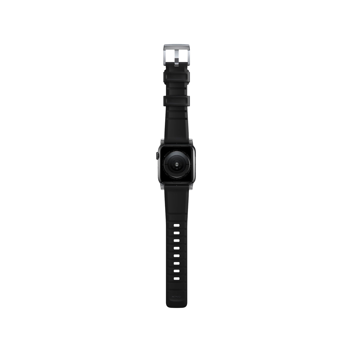 Nomad Rugged Band for Apple Watch 41mm - Silver Stainless Steel Hardware | Durable Sport Strap for Outdoor Activities, Hiking & Workouts