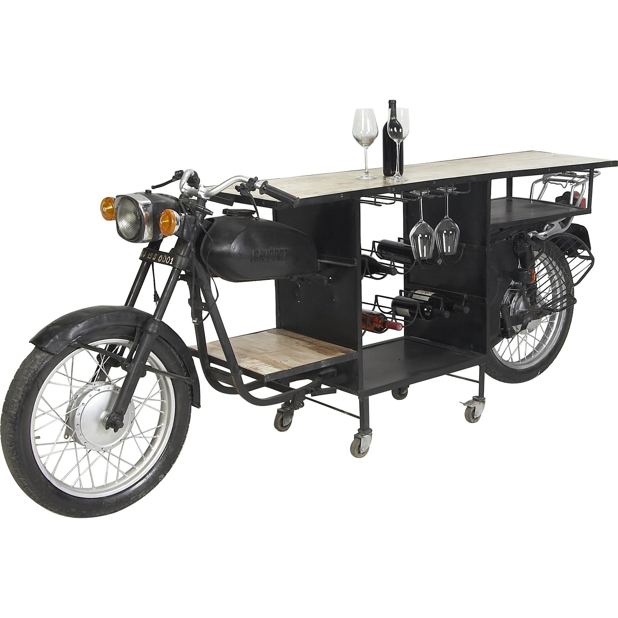 Andres Black Bar Unit - Modern Home Bar Cabinet for Living Room, Kitchen & Dining Room - Perfect for Entertaining & Storage