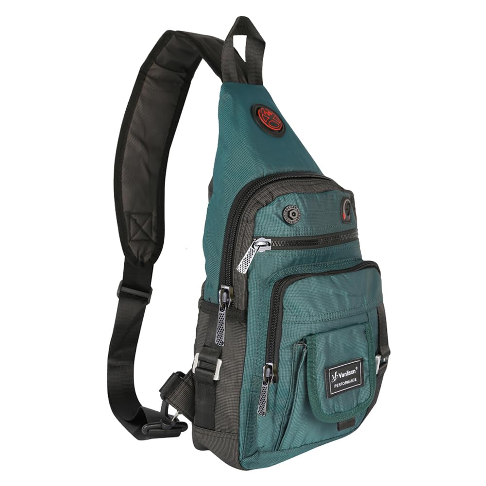 Stylish Crossbody Sling Backpack for Men & Women - Lightweight Water-Resistant Blue Shoulder Bag - Perfect for Travel, Hiking & Daily Commute