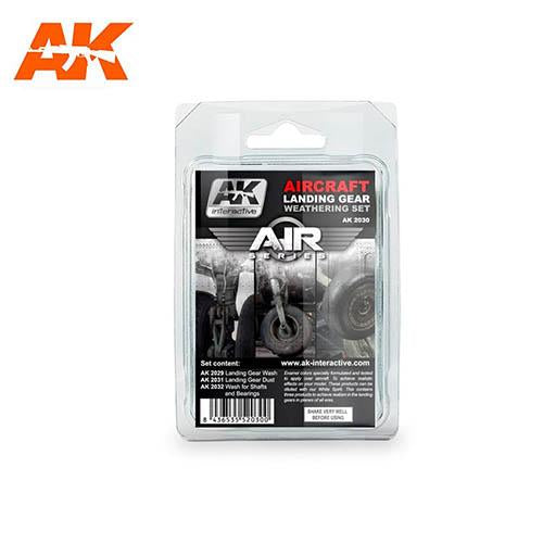 AK Interactive AK2030 Air Weathering Enamel Paint Set for Aircraft Landing Gear - Realistic Weathering Effects for Model Kits & Dioramas
