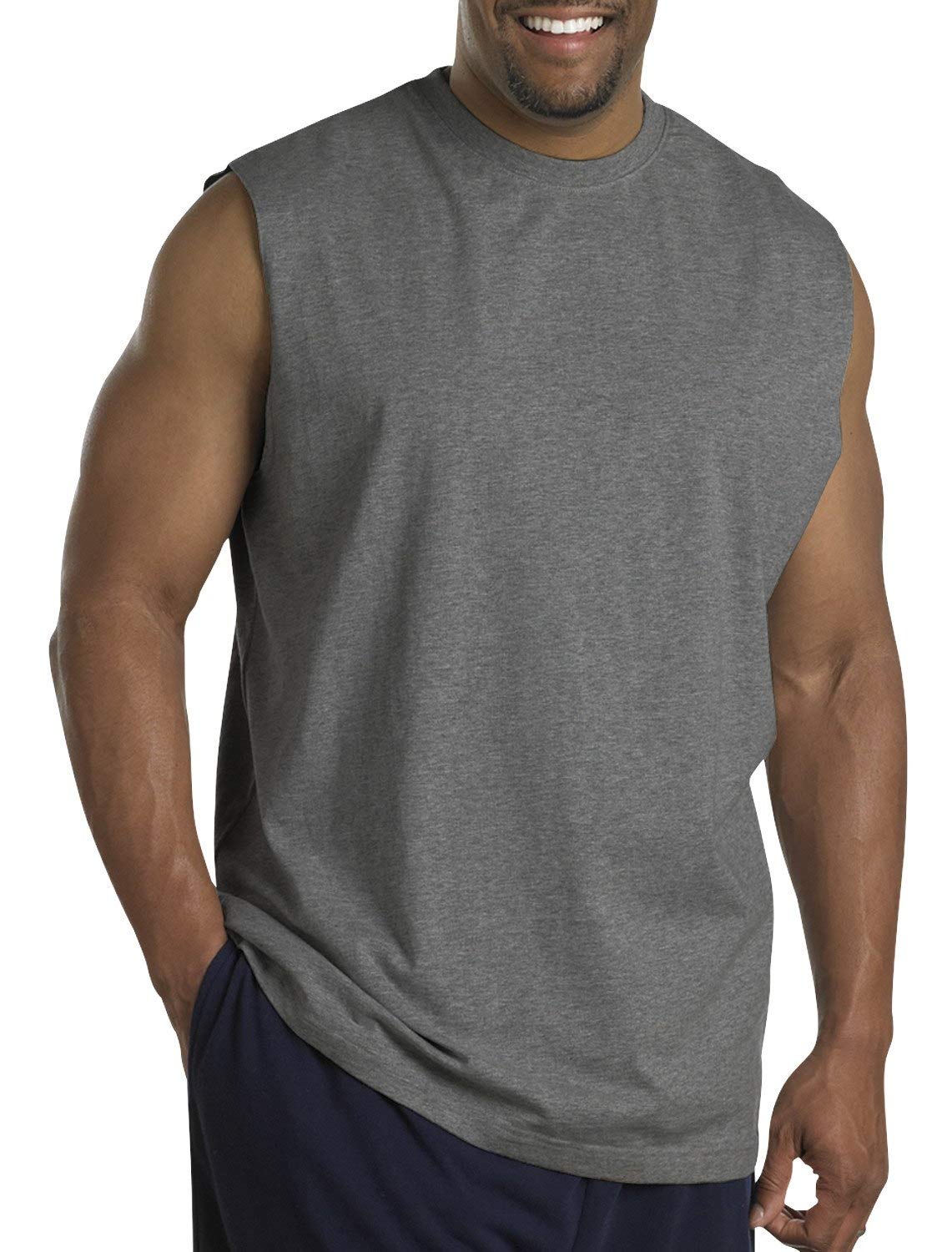 DXL Big and Tall Moisture-Wicking Muscle T-Shirt for Men - Quick Dry Activewear Gym Shirt - Comfortable Workout & Casual Wear