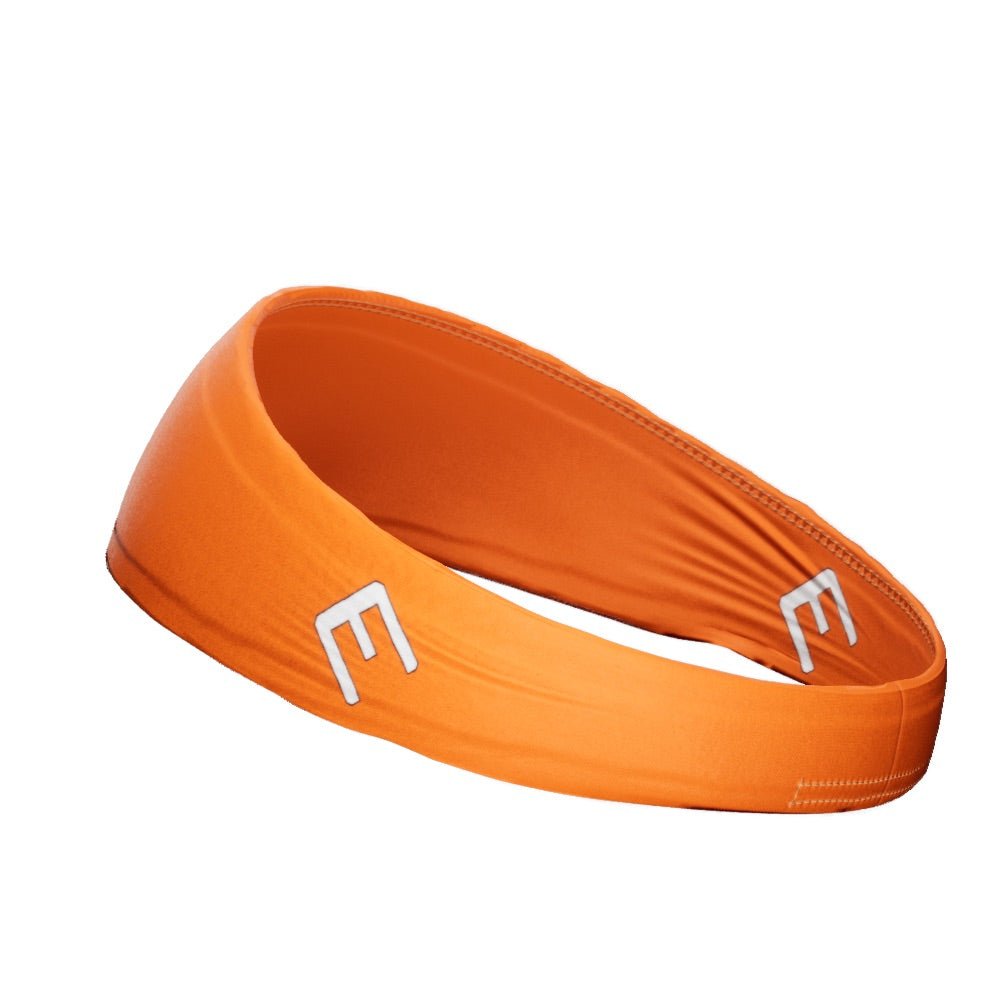 Orange Headband for Women & Girls - Soft Stretchable Sports Headband for Running, Yoga, Workout & Fitness - Non-Slip Hair Accessory