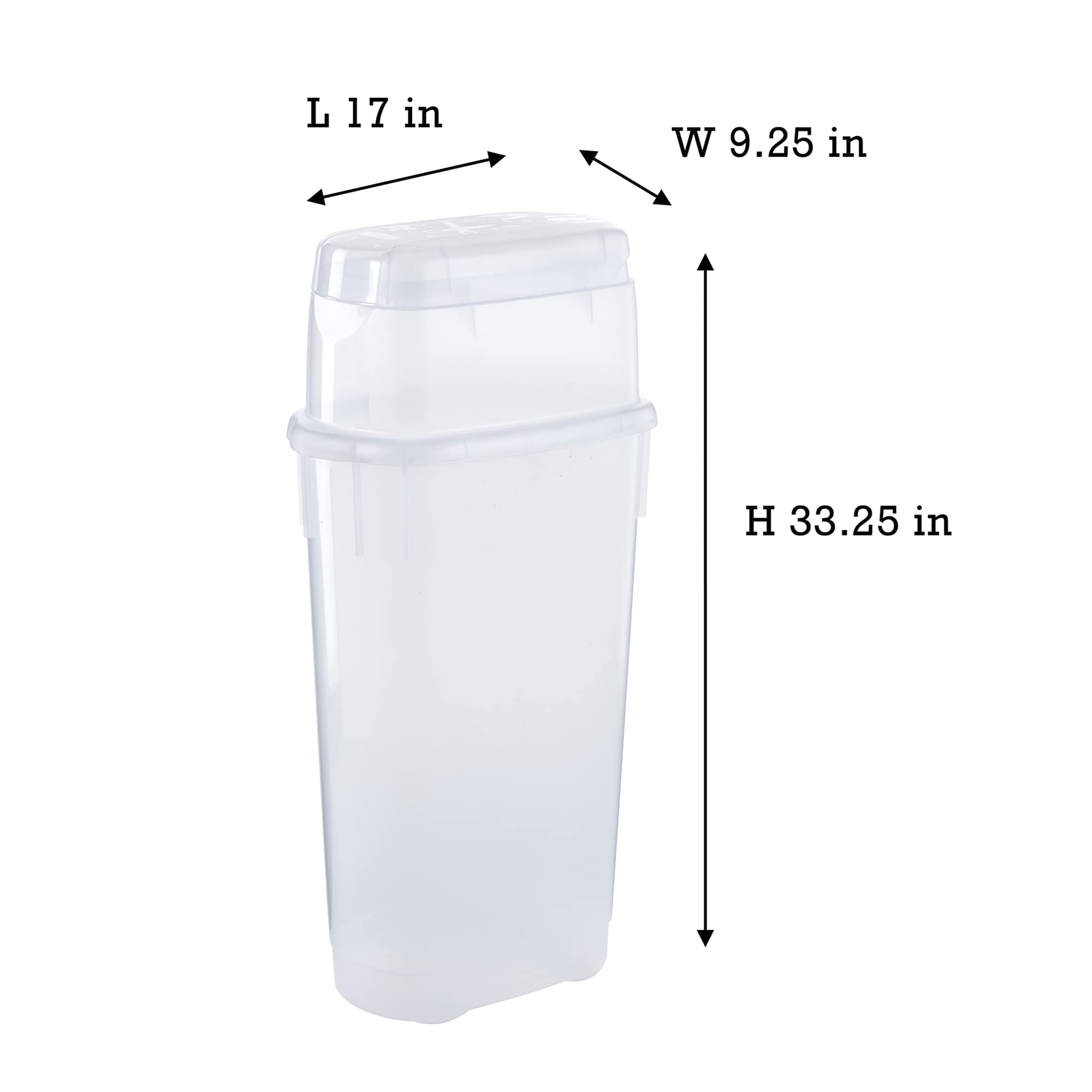 Rubbermaid Wrap N' Craft Plastic Wrapping Paper Organizer - Clear Storage Container with Top Compartment for 20 Standard 30