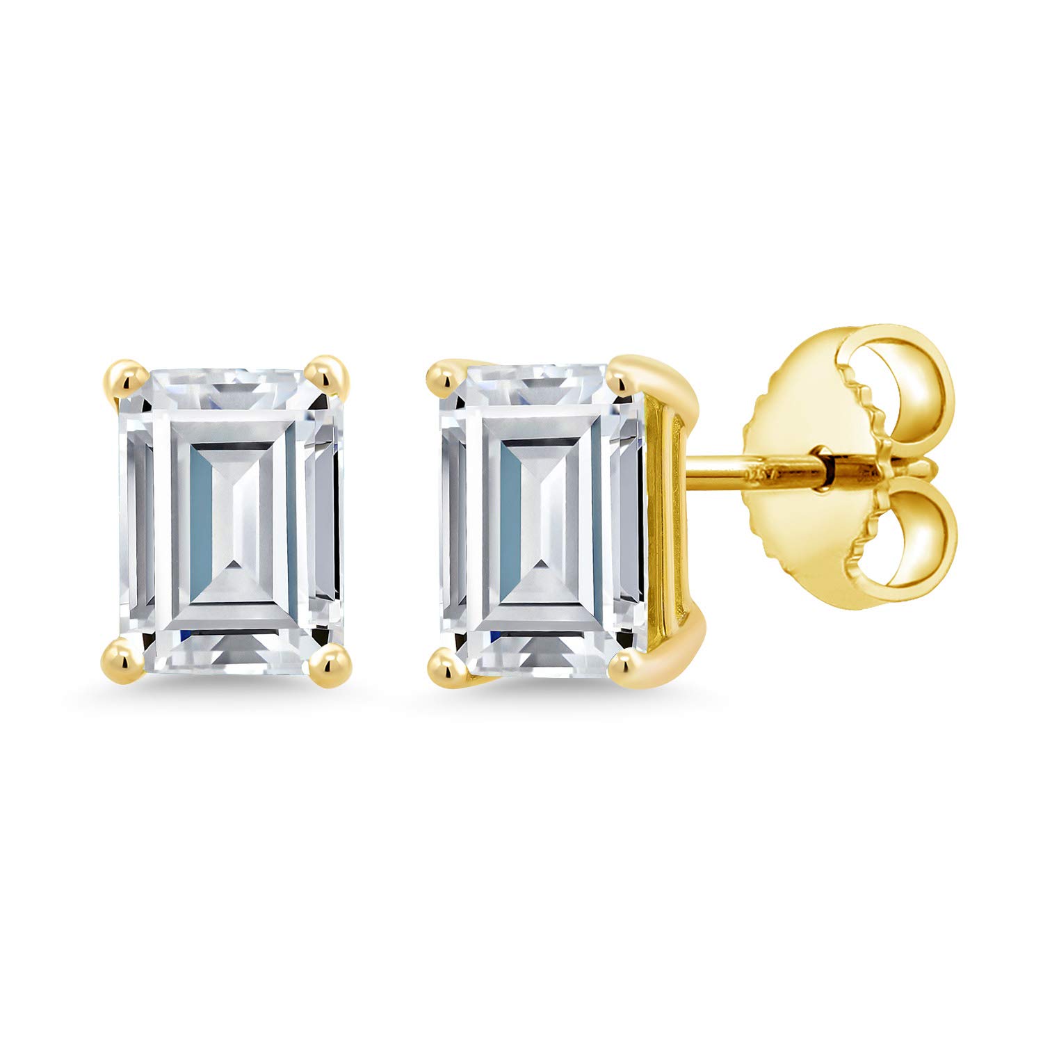 7X5MM Emerald Cut Gemstone Stud Earrings for Women & Men - 925 Sterling Silver Birthstone Jewelry | Perfect Gift for Mom, Wife, Her | Elegant Fine Jewelry for Everyday Wear & Special Occasions