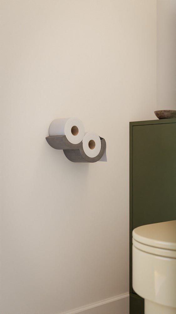 Lyon Beton Cloud Toilet Paper Dispenser - Wall-Mounted Bathroom Tissue Holder for Modern Homes, Offices & Restrooms | Space-Saving & Hygienic Solution
