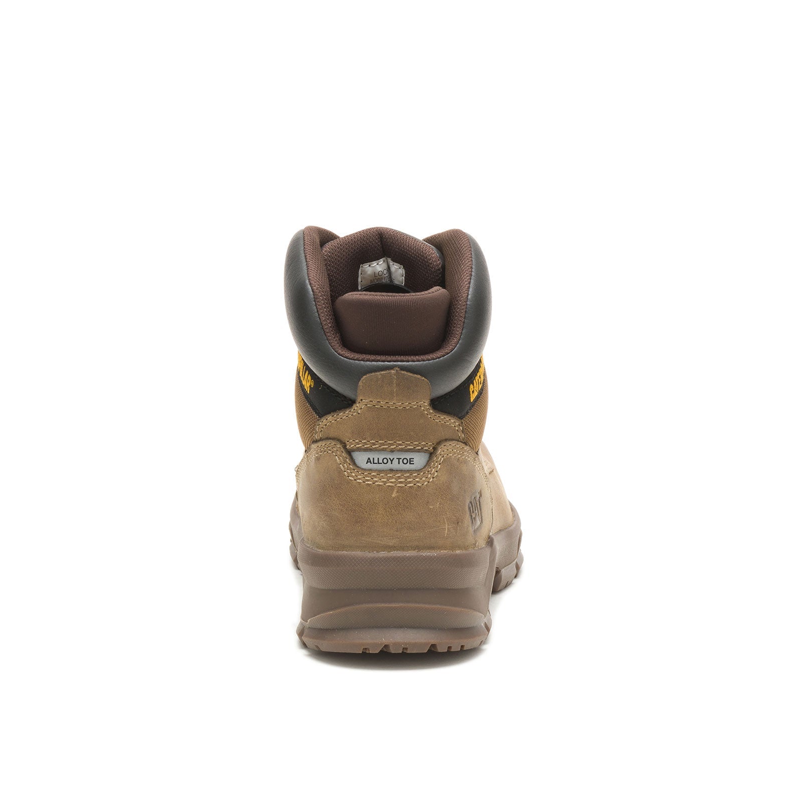 Light Brown Alloy Toe Work Boots for Men - Safety Steel Toe Shoes for Construction & Outdoor Work - Durable & Comfortable Workwear for Job Sites