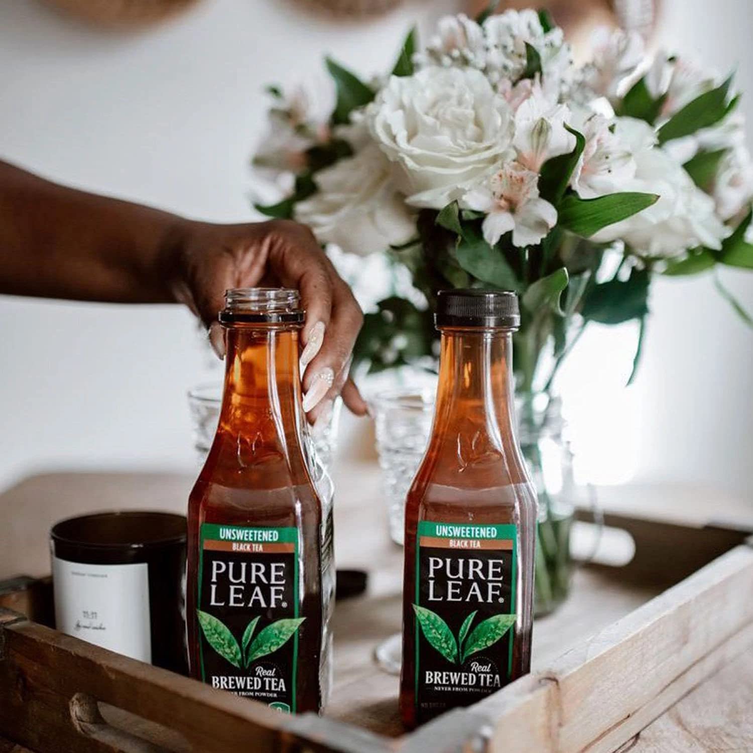 Pure Leaf Unsweetened Iced Tea - Real Brewed, Never From Powder - 3 Boxes (16.9oz, 18 Bottles Each) - Total 54 Bottles | Perfect for Office, Picnics & Healthy Hydration | Gourmet Kitchn