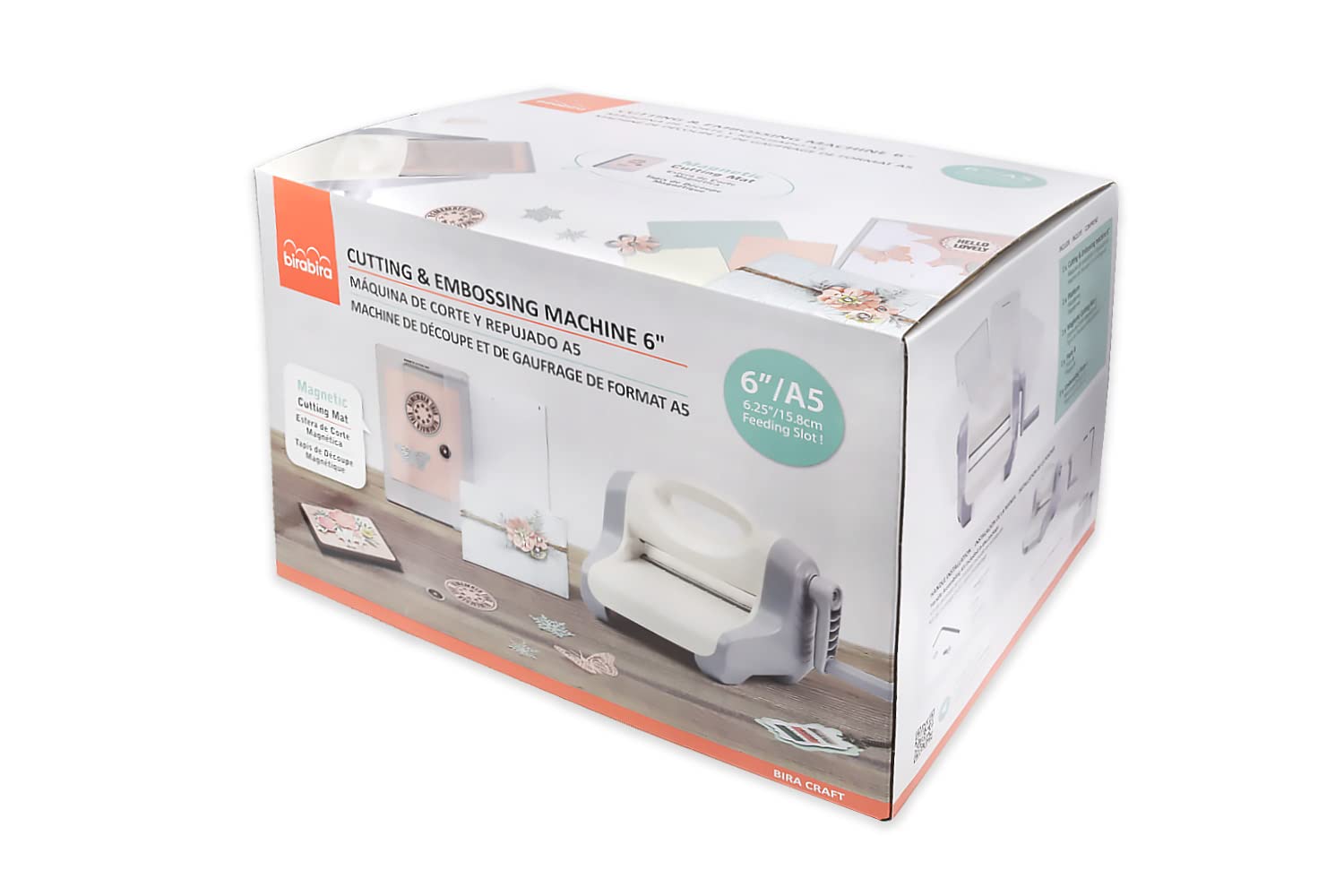 Bira Craft 6 Inch Magnetic Die Cutting and Embossing Machine with 6-1/4