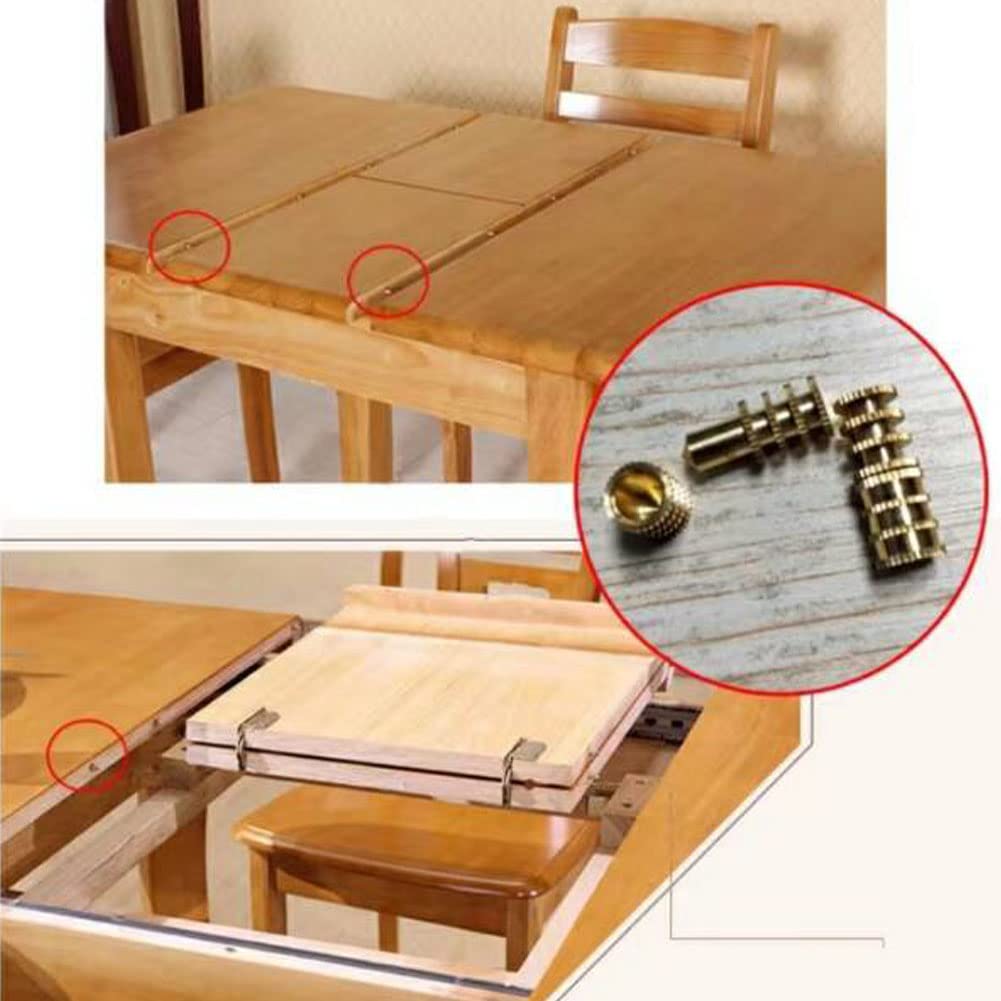 Carrittons 20-Piece Gold Table Leaf Alignment Pins - Heavy Duty Table Bolt Sleeve Connectors & Table Leaf Hardware for Dining Table Extension - Perfect for Home, Restaurant, and Event Furniture Assembly