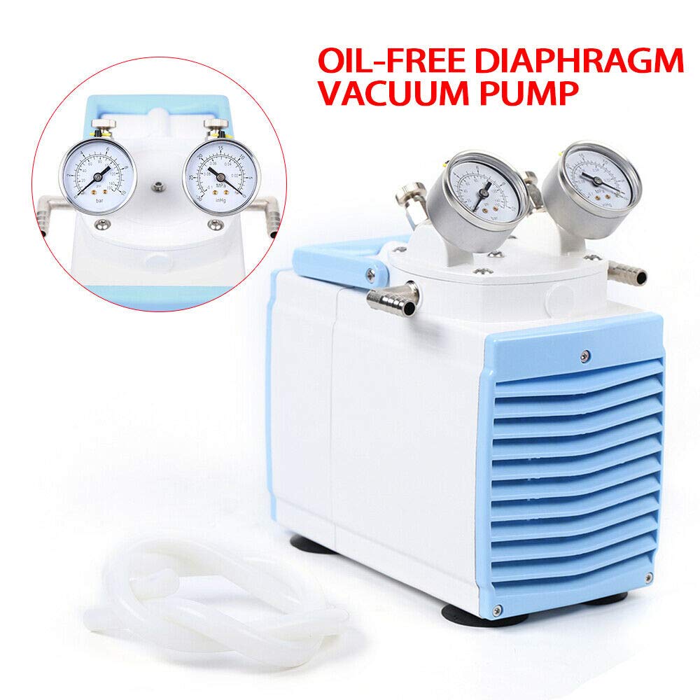 160W Electric Hydraulic Oilless Diaphragm Vacuum Pump - Oil Free Lab Vacuum System with Adjustable Pressure (0.08Mpa, 30L/Min, GM-0.5A) for Scientific Experiments, Medical Equipment & Industrial Filtration