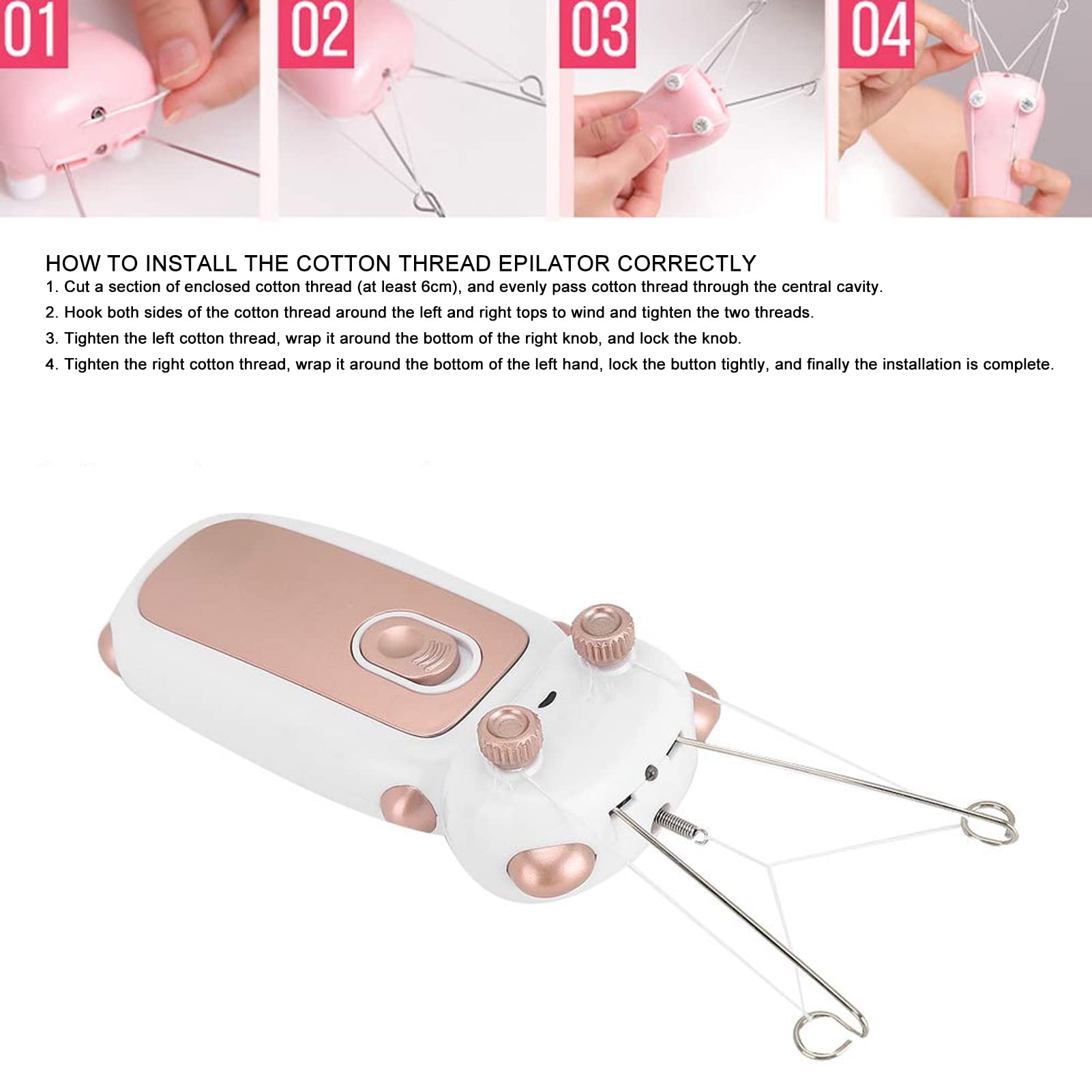 Electric Facial Hair Remover Replacement Wire - Cotton Thread Epilator for Women | Painless Hair Removal for Face, Body & Bikini Line | Smooth Skin at Home & Salon Use