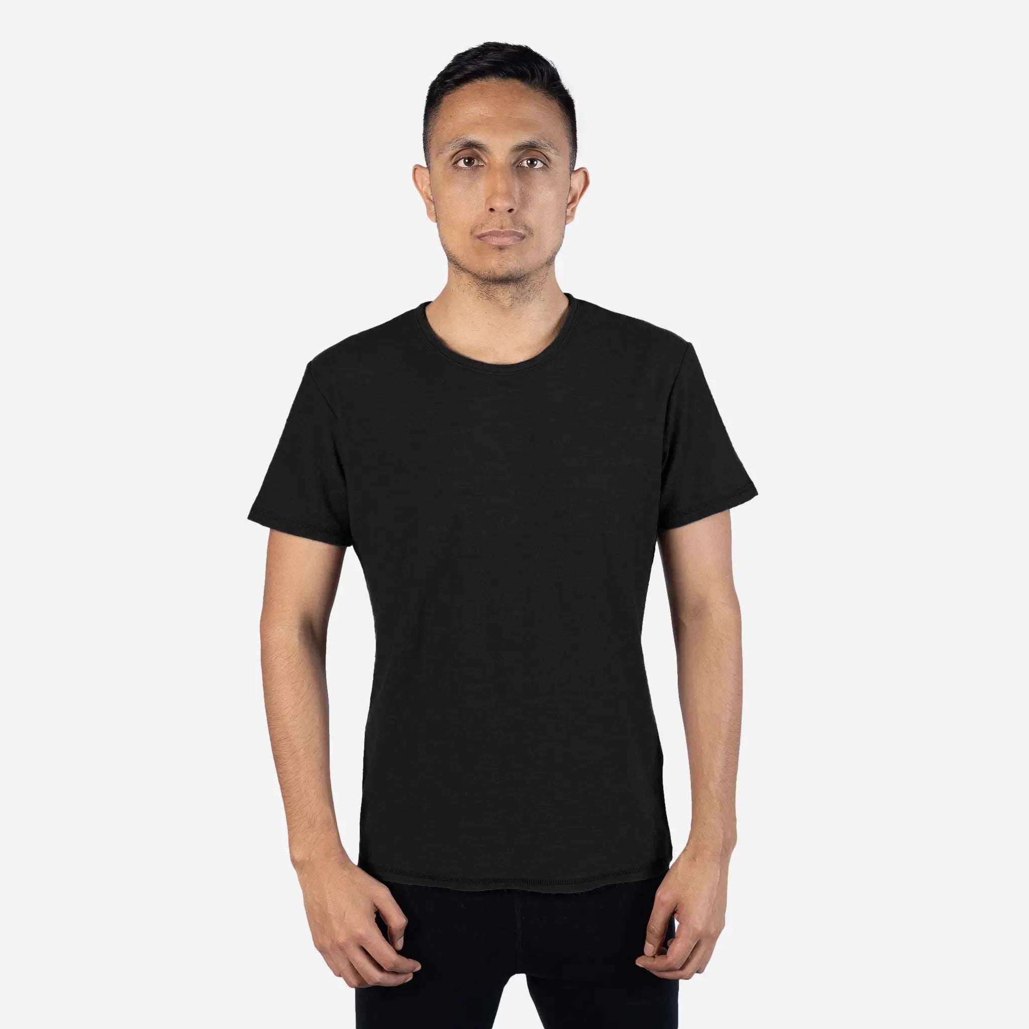 Men's Alpaca Wool Hiking T-Shirt - 160 Ultralight Relaxed Fit for Outdoor Adventures & Travel