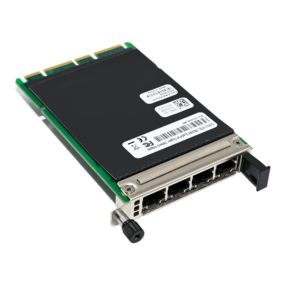 Piuusngy I350-T4 4-Port Gigabit Ethernet PCIe Network Card - OCP3.0 I350AM4 Server Adapter for High-Speed Networking | Ideal for Data Centers, Cloud Computing & Enterprise Servers