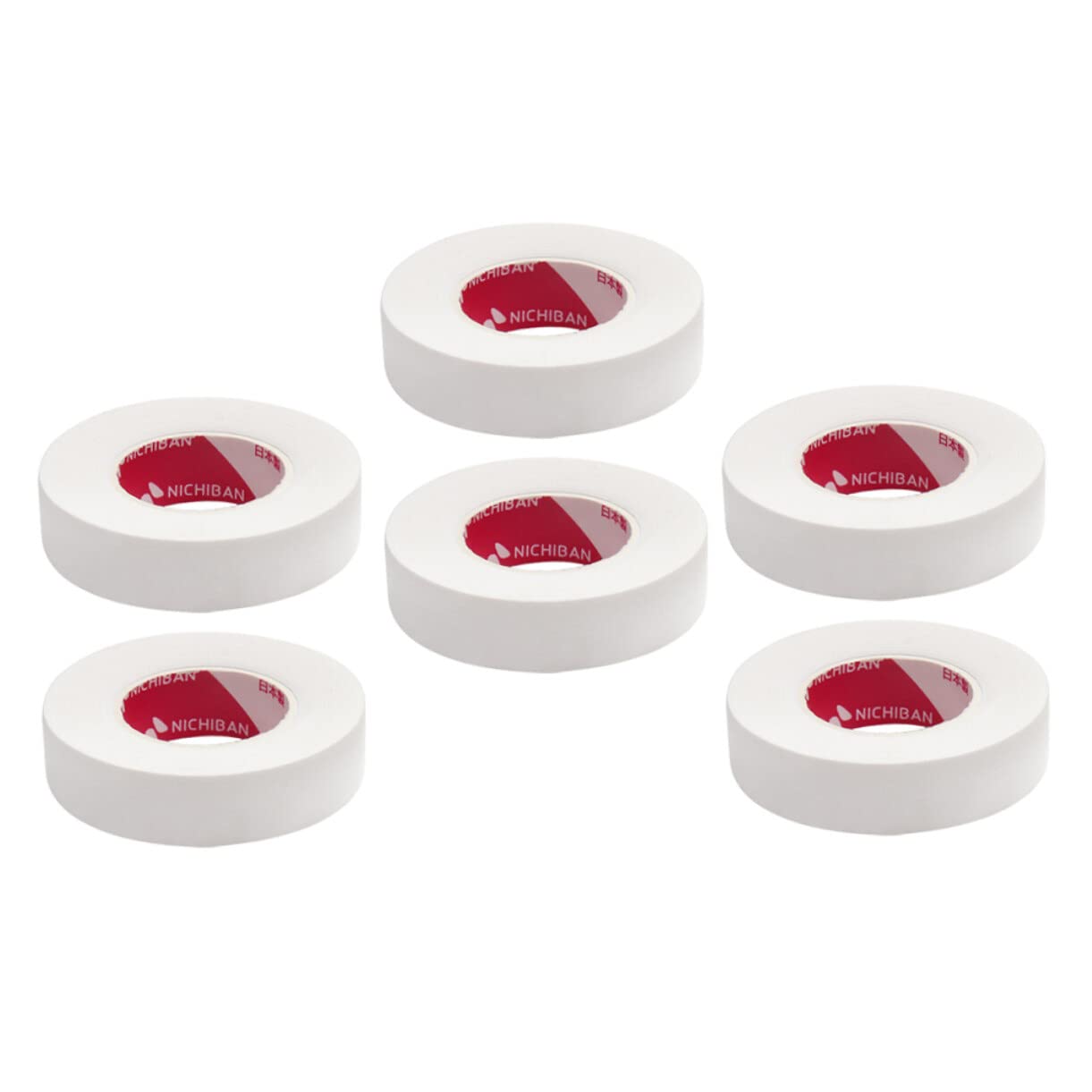 FRCOLOR 6 Rolls Eyelash Extension Tape - Breathable Fabric Adhesive Strips for Lash Lifting & Extensions - White Polyolefin Film Cosmetic Tape (Perfect for Salon, DIY Home Use & Professional Makeup Artists)