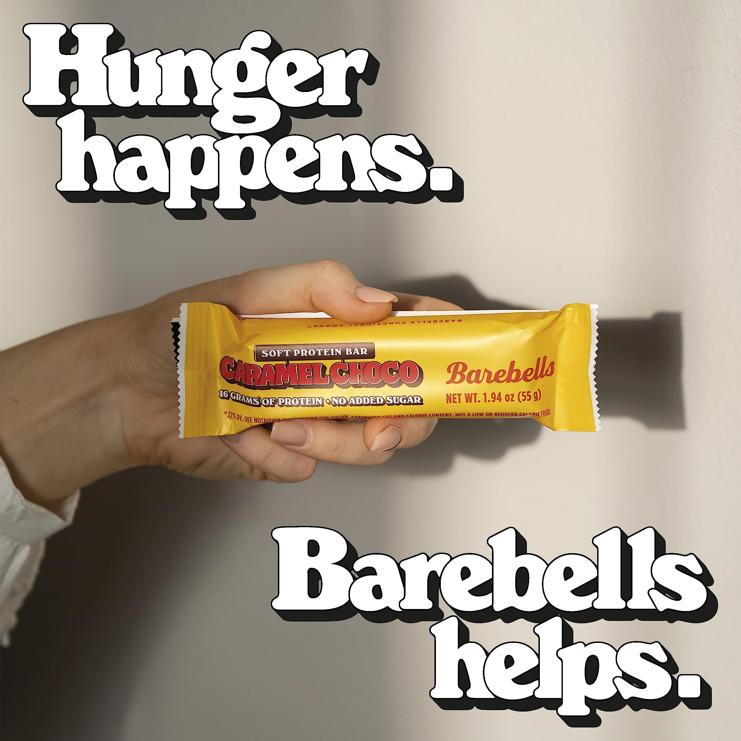 Barebells Soft Protein Bars Caramel Choco - 12 Count, Pack of 2 - High Protein Snack with 16g Protein & Low Sugar (2g) - Fluffy Chocolate Protein Bar for Workout Recovery, Healthy Breakfast & On-the-Go Snacking