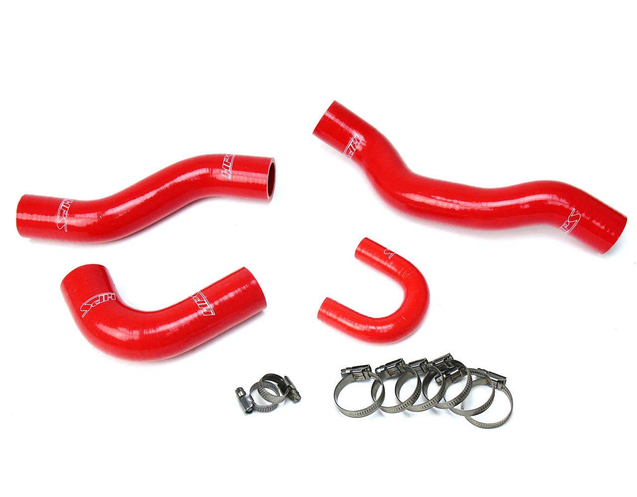 HPS 57-1477-RED Red Silicone Radiator Hose Kit - High Performance Coolant Hose Replacement for Cars & Trucks - Perfect for Engine Cooling System Upgrades & Maintenance