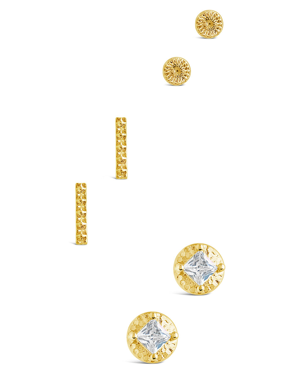 Azizi CZ Stud Earring Set for Women - Sparkling Cubic Zirconia Earrings for Daily Wear, Parties & Gifts