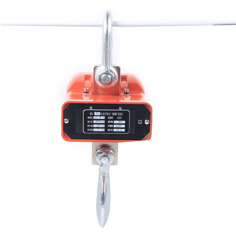 Digital Crane Scale 6600LB/3000KG with Remote Control - High Precision Industrial Hanging Scale with LED Display for Heavy Duty Lifting - Perfect for Hunting, Farm, Factory & Construction Use