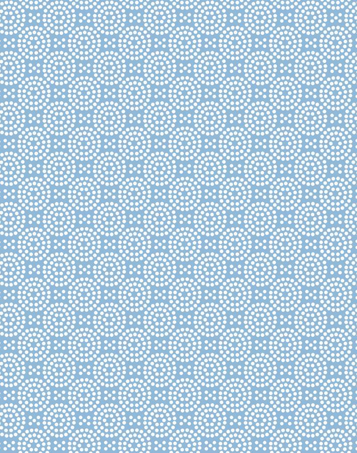 Dot Dot Wallpaper by Wallshoppe - Cornflower Blue Peel and Stick Wallpaper for Bedroom, Nursery, or Home Office Decor