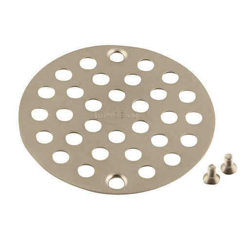 Moen 102763BN Brushed Nickel Shower Drain Cover - 4 Pack for Bathroom, Shower, and Tub Drain Protection - Rust-Resistant & Durable Design