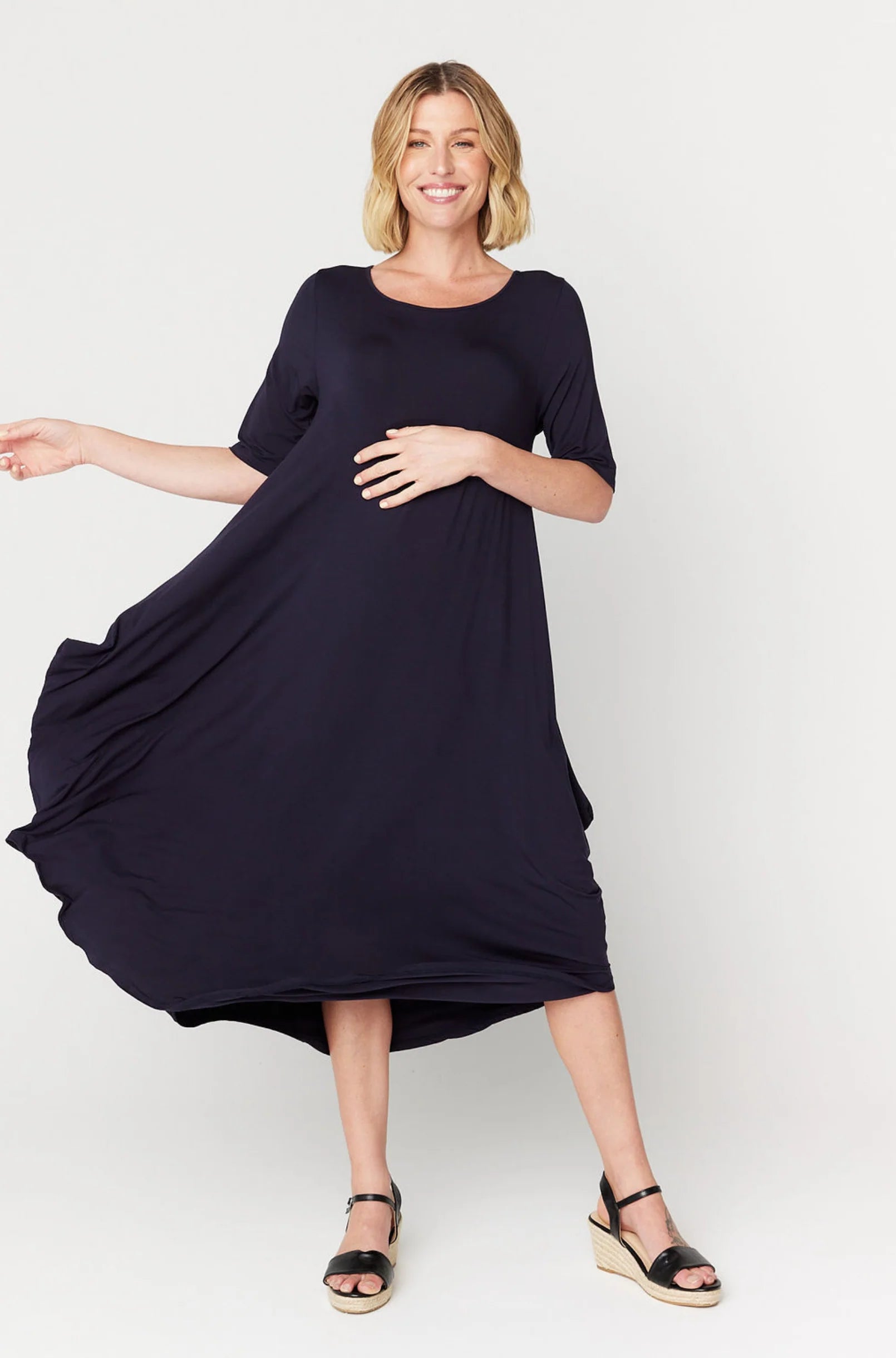 Tani Original Micromodal Tri Dress - Soft Stretchy Women's Casual Dress for Everyday Wear, Lounge & Travel