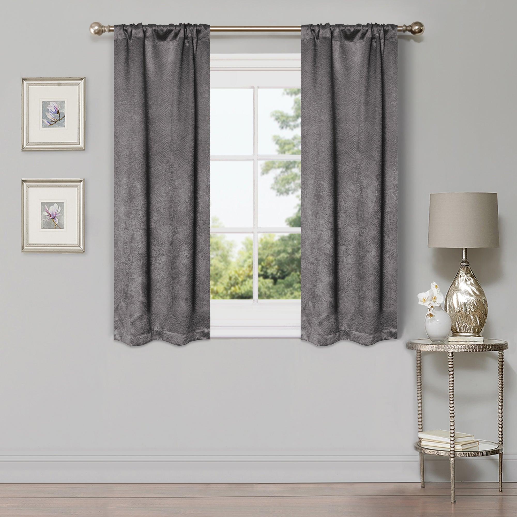 Waverly Thermal Blackout Grommet Curtain Panel Set - 26 Inch Width - Energy Efficient Room Darkening Window Treatment for Bedroom & Living Room