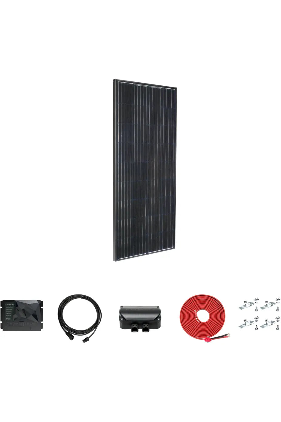 Zamp Solar Legacy Black 190W Solar Panel Cinder 40 Deluxe Kit - Off-Grid Power for RVs, Boats & Remote Cabins