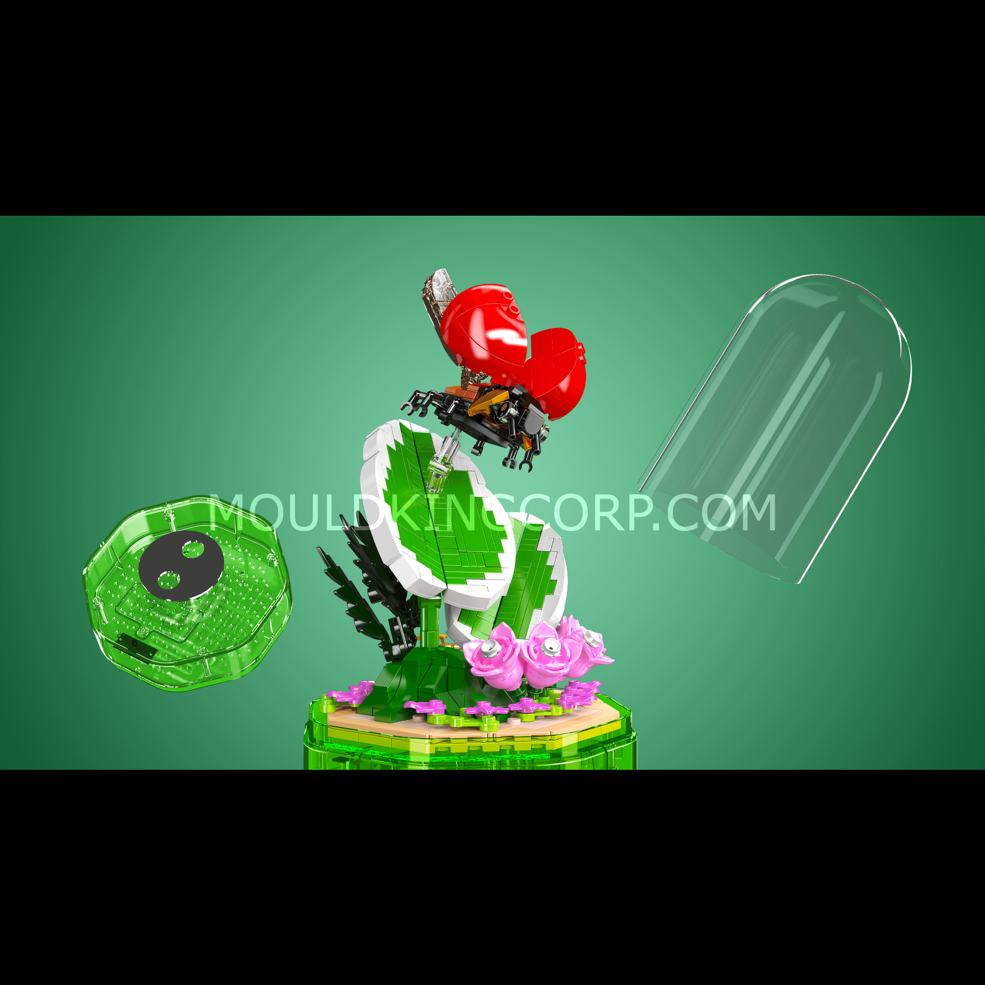 Mould King 10105 Ladybug Music Box Building Blocks Set - 455 Pieces STEM Toy for Kids, Creative DIY Gift for Birthday & Christmas | Perfect for Home Decoration & Music Lovers