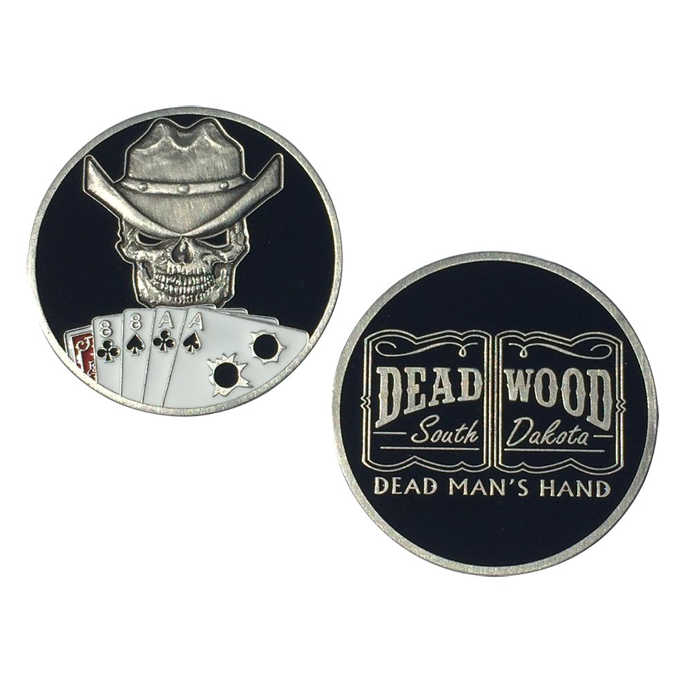 Harley Milwaukee Eight Black Waterfall Horn Cover & Dead Man's Hand Coin Mount Set - Custom Motorcycle Accessories for Harley-Davidson Riders, Perfect for Bike Shows and Road Trips