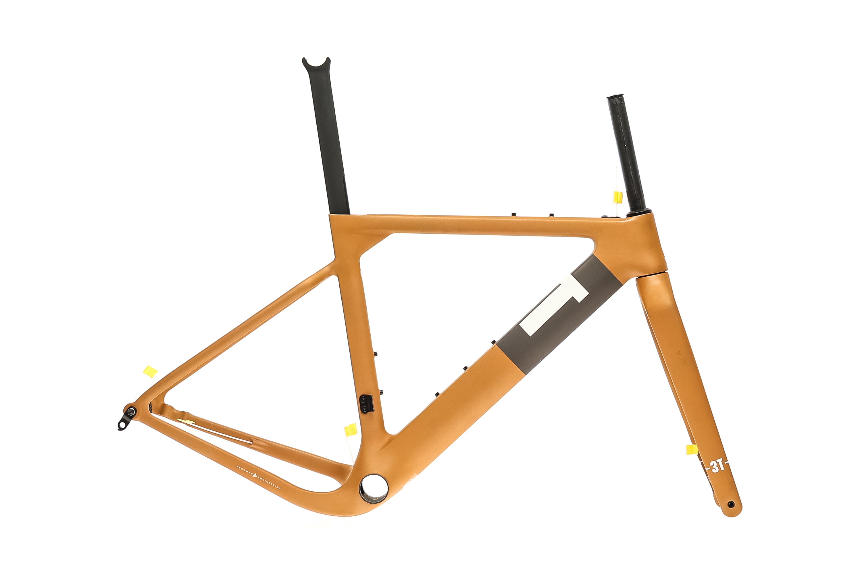 2023 3T Exploro Primo Small Gravel Bike Frameset - Lightweight Carbon Fiber Adventure Frame for Off-Road Cycling & Bikepacking
