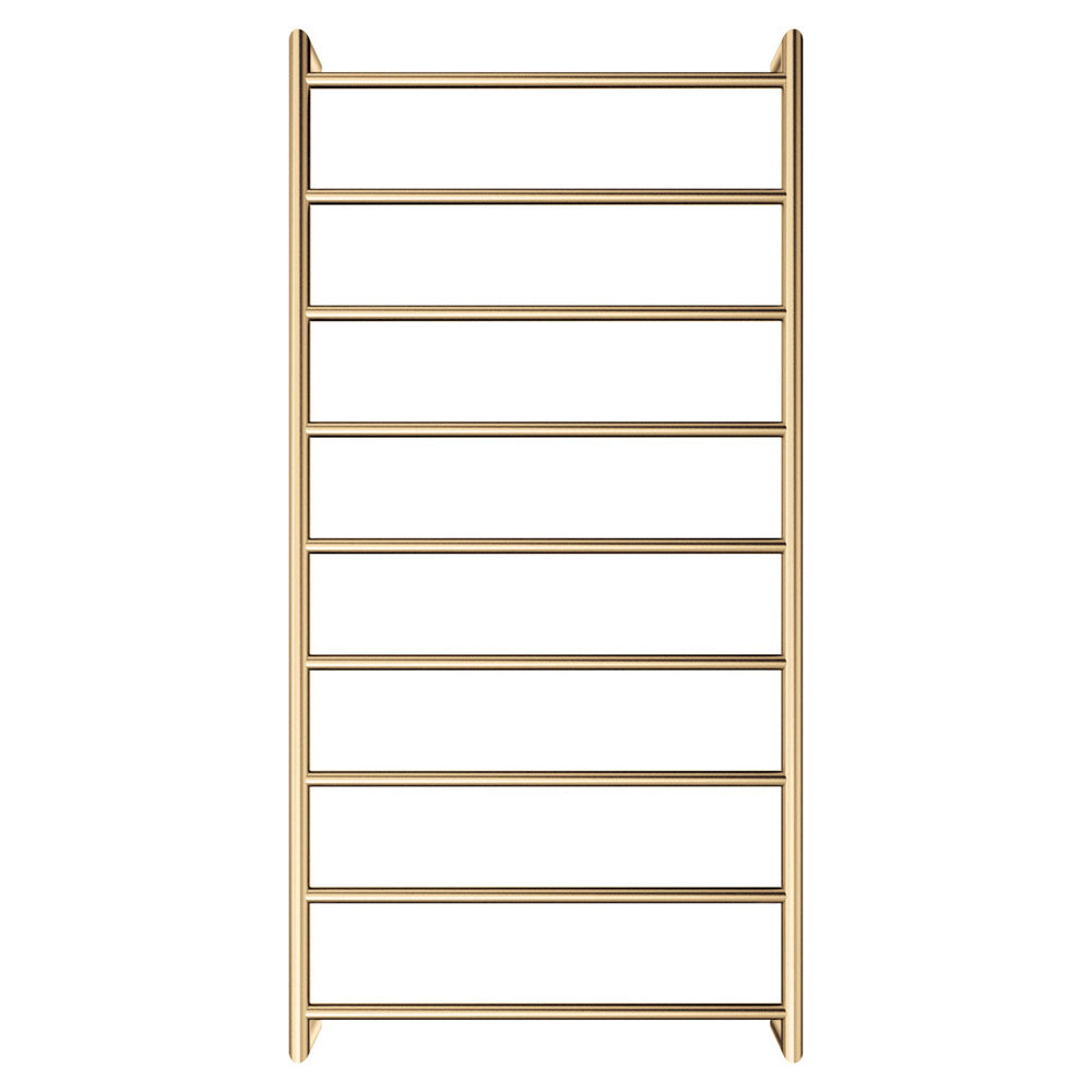 Fienza 82860120GUB Kaya Heated Towel Rail 24x47 Inches - 600x1200mm Bathroom Towel Warmer with Urban Brass Finish - Perfect for Spa, Luxury Bathroom & Home Decor