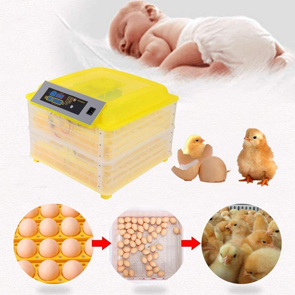 Automatic Egg Incubator for 112 Eggs - Digital Poultry Hatcher with LED Light for Chicken, Duck, Goose, Pigeon & Quail Eggs (110V) | Perfect for Home Farming, Backyard Poultry & Small Hatcheries