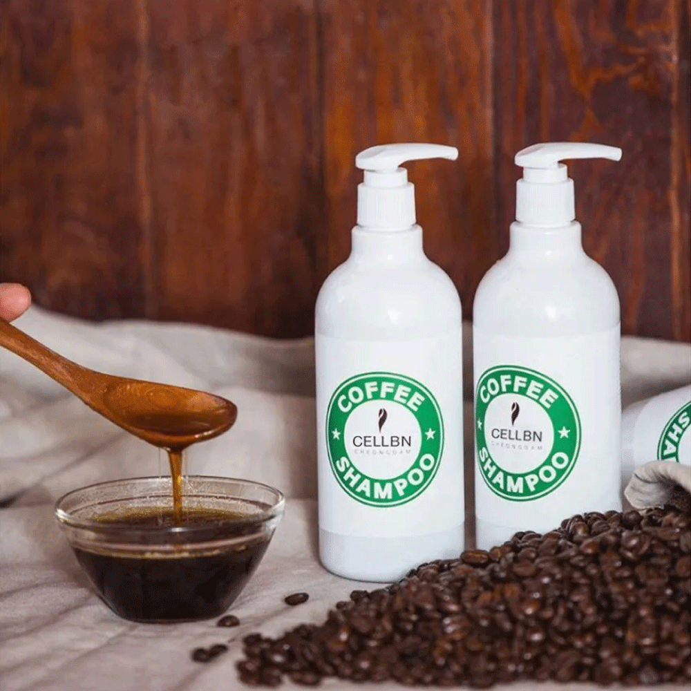 CELLBN Mega Plus Coffee Shampoo for Hair Growth & Volume - 500ml Sulfate-Free Shampoo with Caffeine - Thickening & Strengthening Hair Care for Men & Women - Perfect for Daily Use & Salon Results at Home