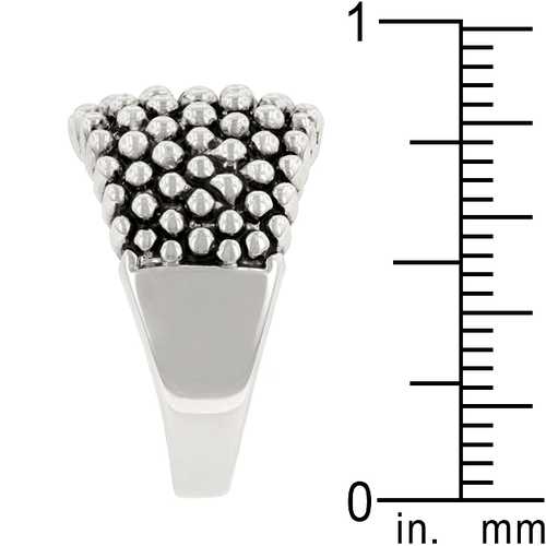Gothic Punk Studded Metal Ring for Women & Men - Stainless Steel Spiked Band Jewelry - Perfect for Halloween, Concerts & Edgy Fashion Outfits