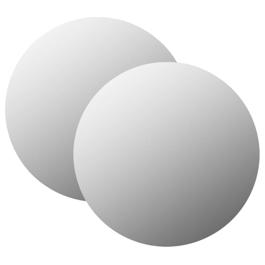 vidaXL Set of 2 Round Wall-Mounted Dresser Mirrors - 23.6