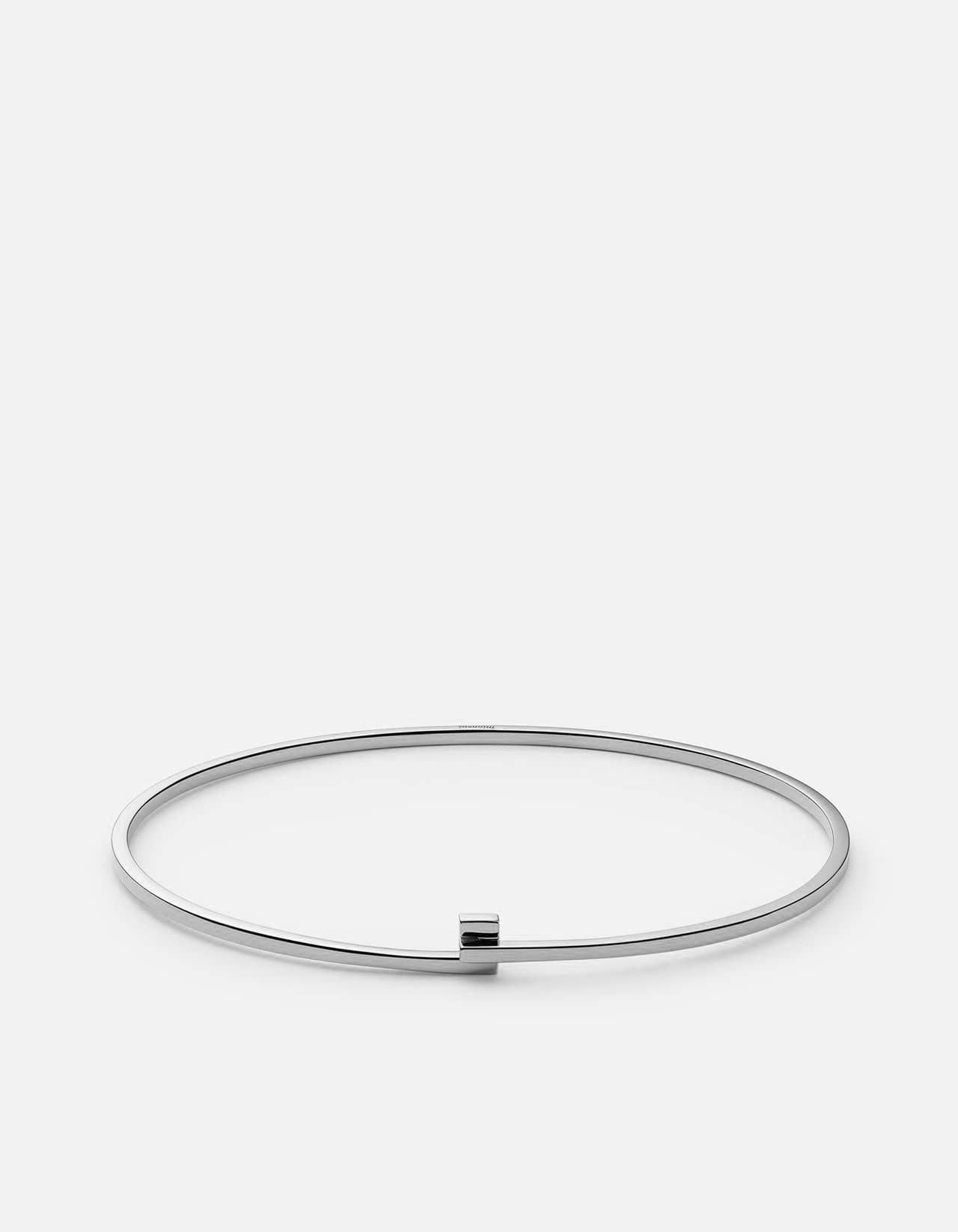 Stylish Thin Cubist Cuff Bracelet - 925 Sterling Silver Minimalist Jewelry for Women - Perfect for Everyday Wear & Special Occasions
