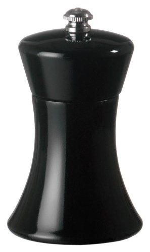 Premium Fletchers' Mill Sierra Pepper Grinder - 4 Inch Black Adjustable Coarseness (Fine to Coarse) - Made in USA - Perfect for Kitchen, Dining Table & Gourmet Cooking